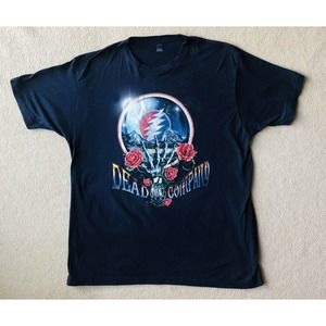 Tultex Dead & Company Graphic Band Tee Shirt Unisex Medium Skeleton Hand US Tour